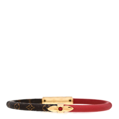 Louis Vuitton Monogram Daily Confidential Bracelet 19 Red 1 of 5