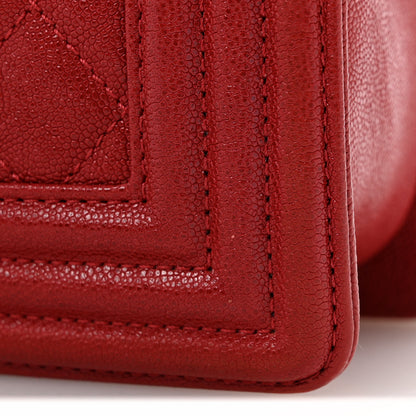Chanel Caviar Quilted Medium Boy Flap Red 13 of 13