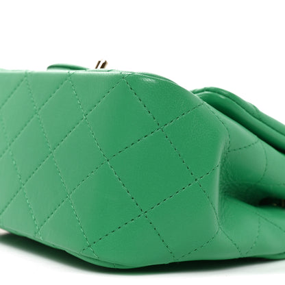Chanel Lambskin Quilted Mini Square Flap Green 10 of 11