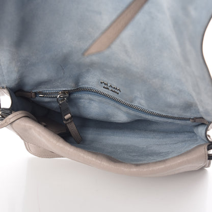 Prada Glace Calf Etiquette Flap Pomice Astrale 8 of 12