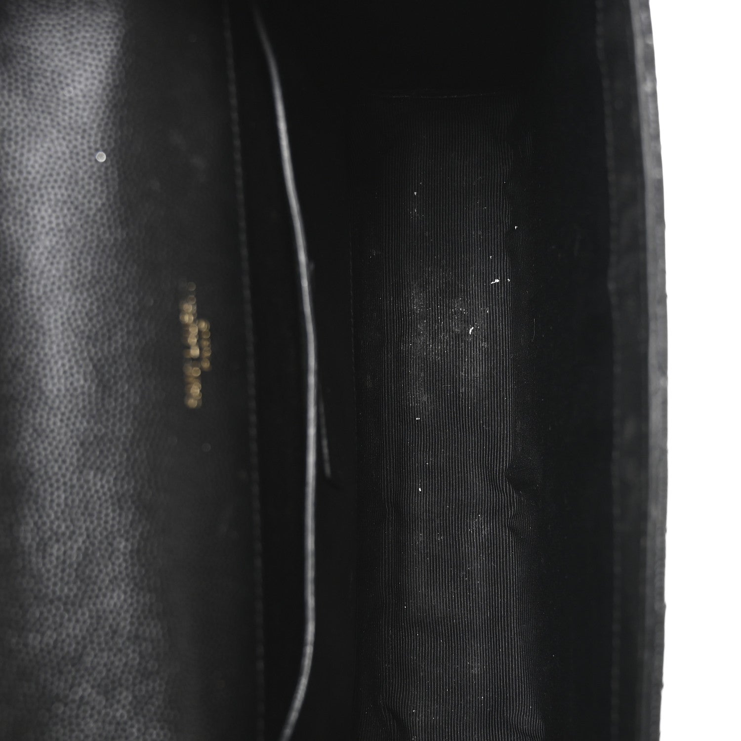 Saint Laurent Grain De Poudre Textured Mixed Matelasse Triquilt Medium Monogram Satchel Black 5 of 10