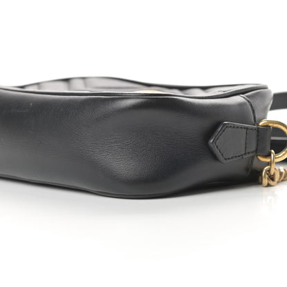 Gucci Calfskin Matelasse Mini GG Marmont Chain Shoulder Bag Black 10 of 18