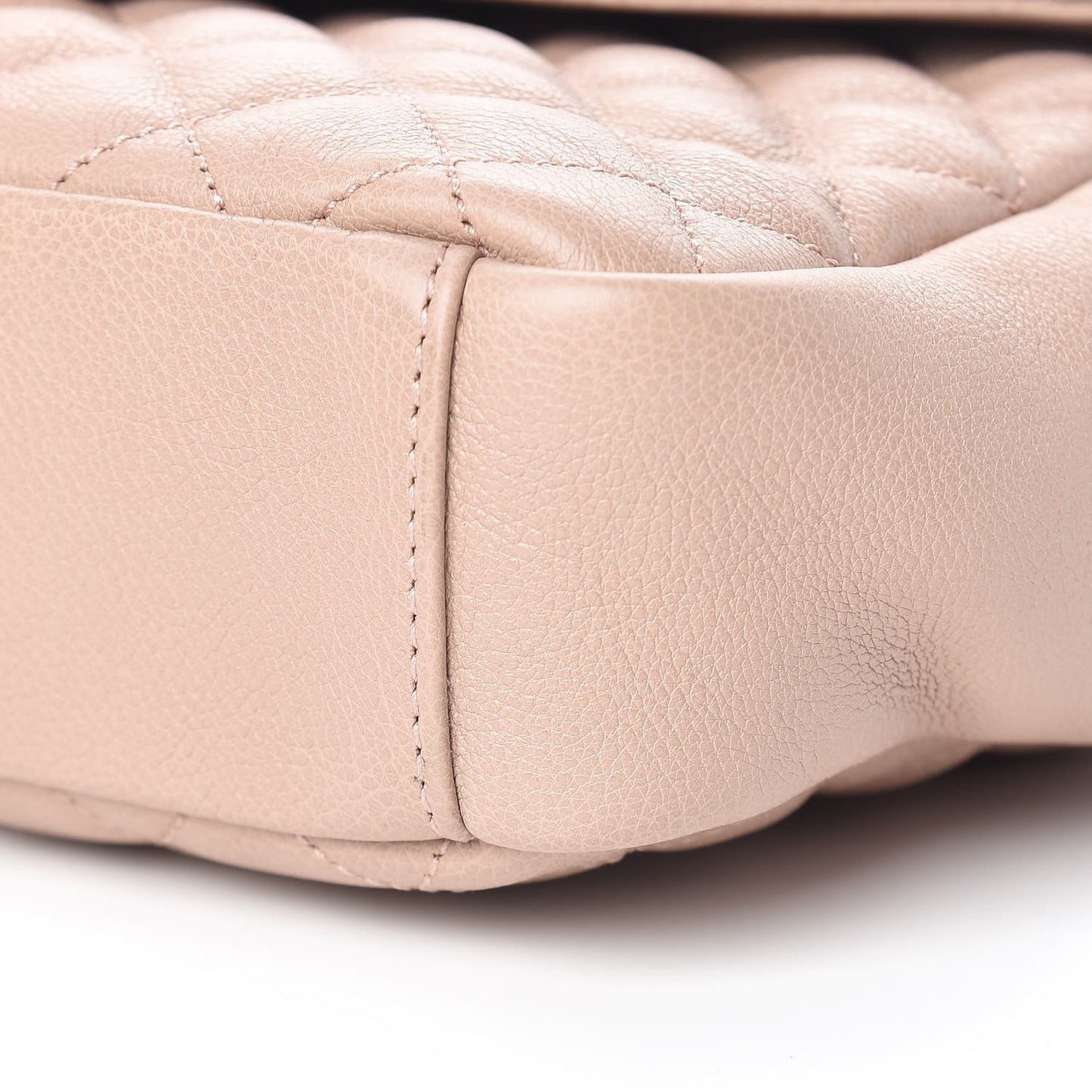 Grained Calfskin Medium Triquilt College Monogram Satchel Rose