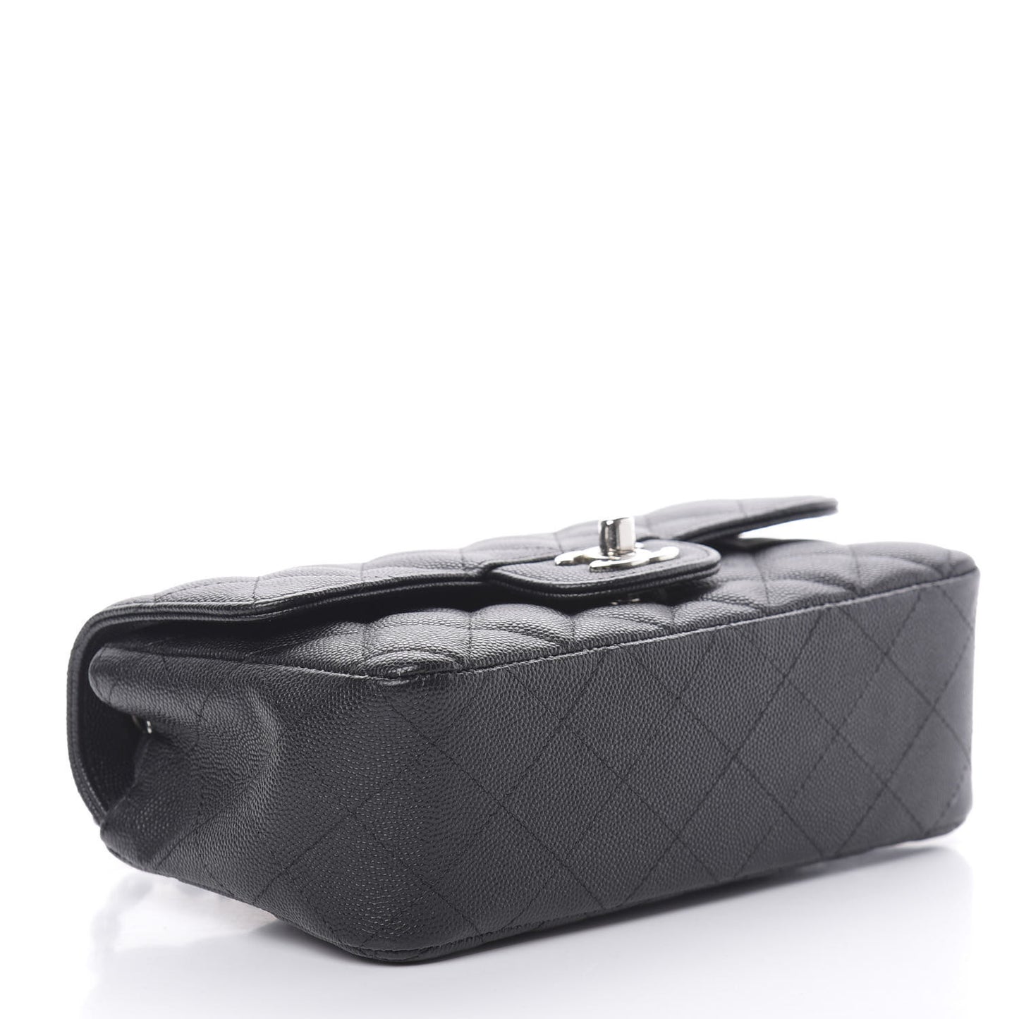 Caviar Quilted Mini Rectangular Flap Black
