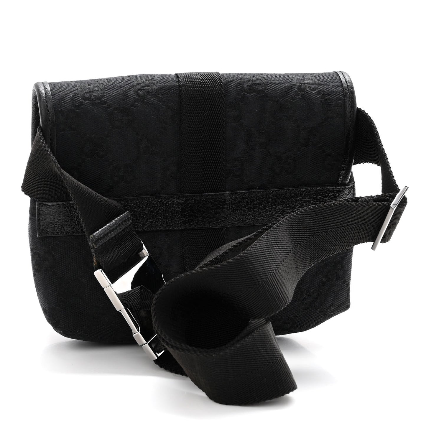 GG Monogram Web Buckle Belt Bag Black