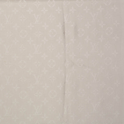 Louis Vuitton Silk Wool Monogram Shawl Beige 1 of 5