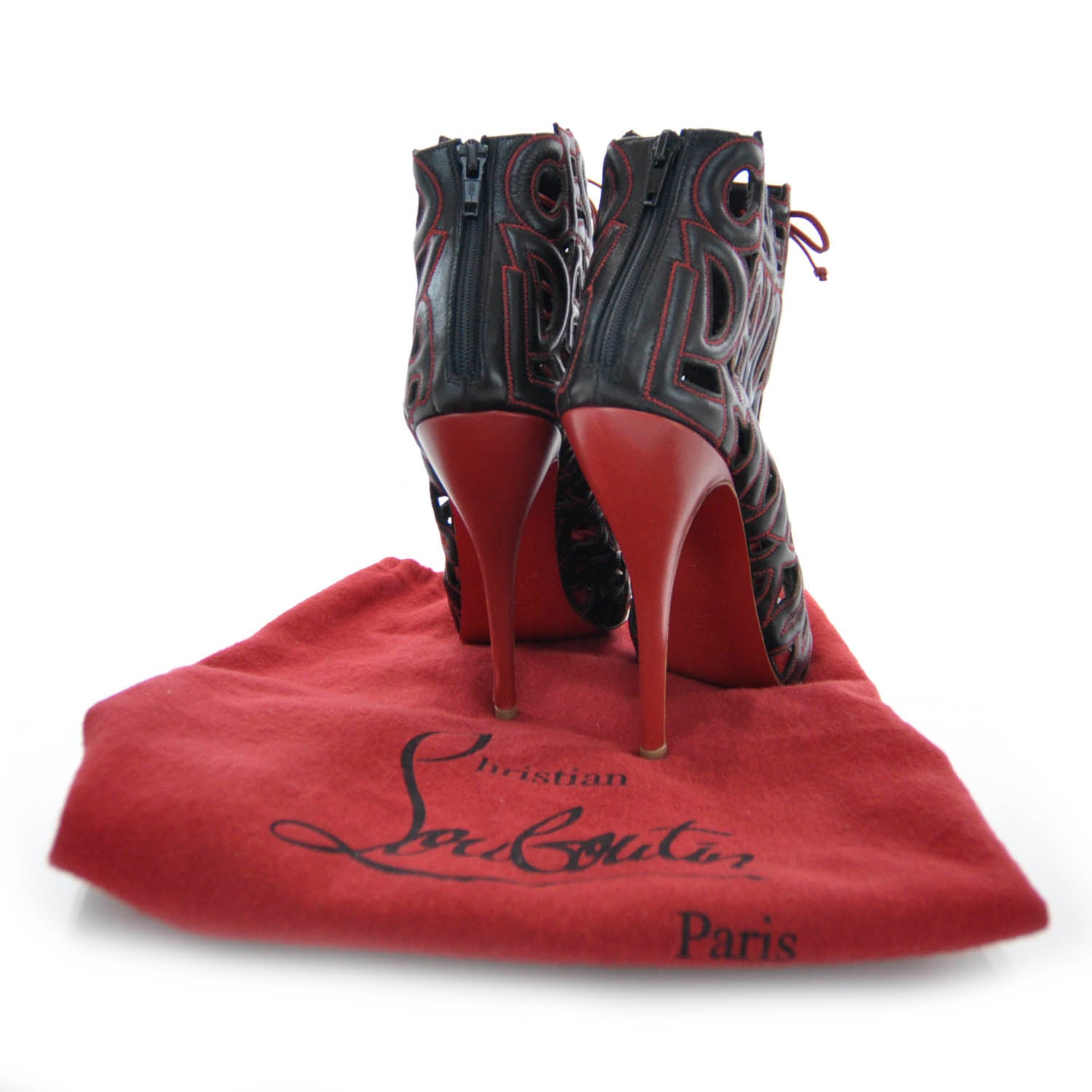 Christian Louboutin Leather Let Me Tell You 120 Ankle Boots 38.5 3 of 8