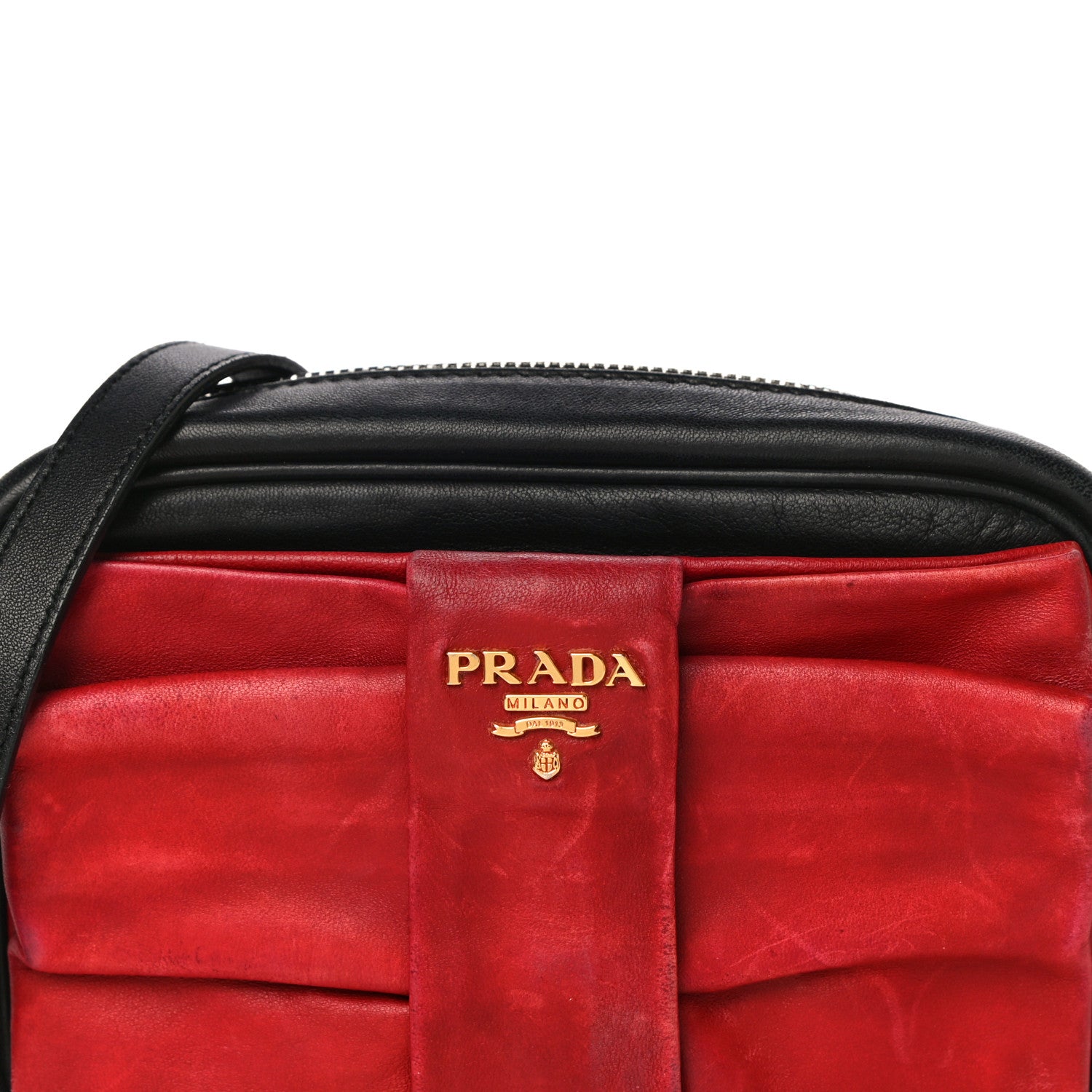 Prada Nappa Fiocco Bow Crossbody Clutch Black Fuoco 8 of 16