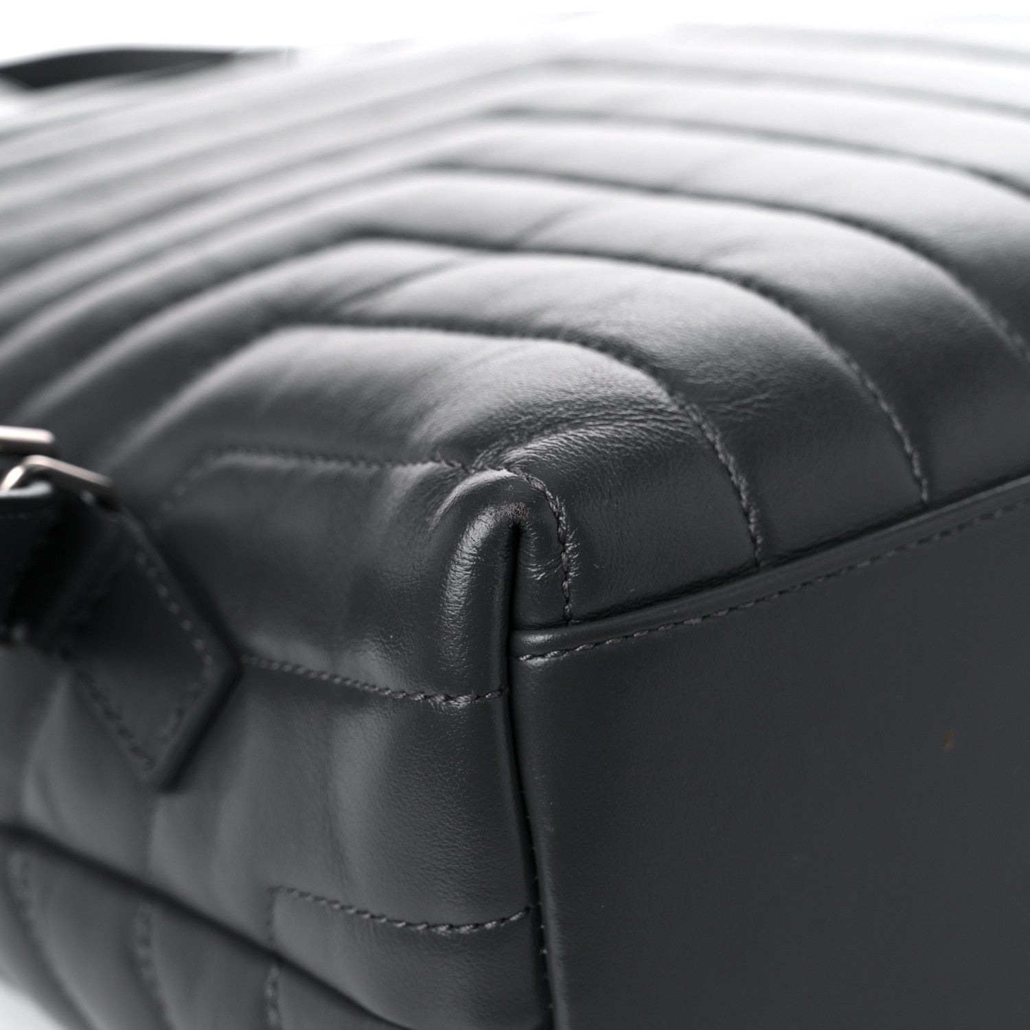 Saint Laurent Calfskin Y Quilted Monogram Medium Loulou Backpack Storm 12 of 16