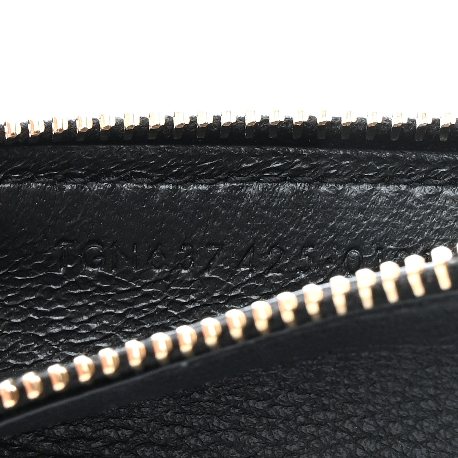 Saint Laurent Grained Calfskin Monogram 5 Fragments Zip Pouch Card Holder Black 7 of 8