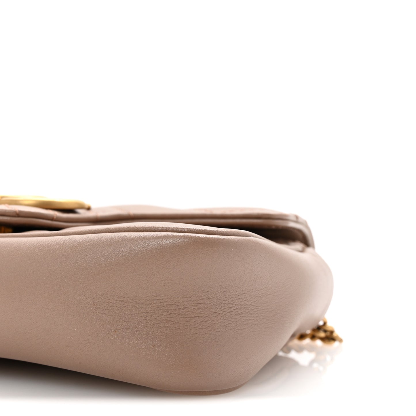 Calfskin Matelasse Super Mini GG Marmont Shoulder Bag Porcelain Rose