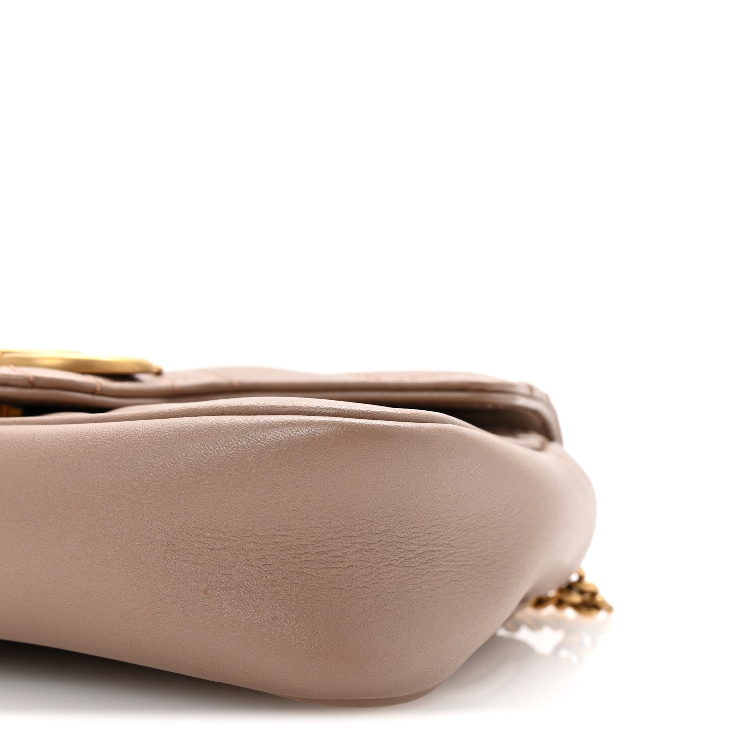 Gucci Calfskin Matelasse Super Mini GG Marmont Shoulder Bag Porcelain Rose 10 of 10
