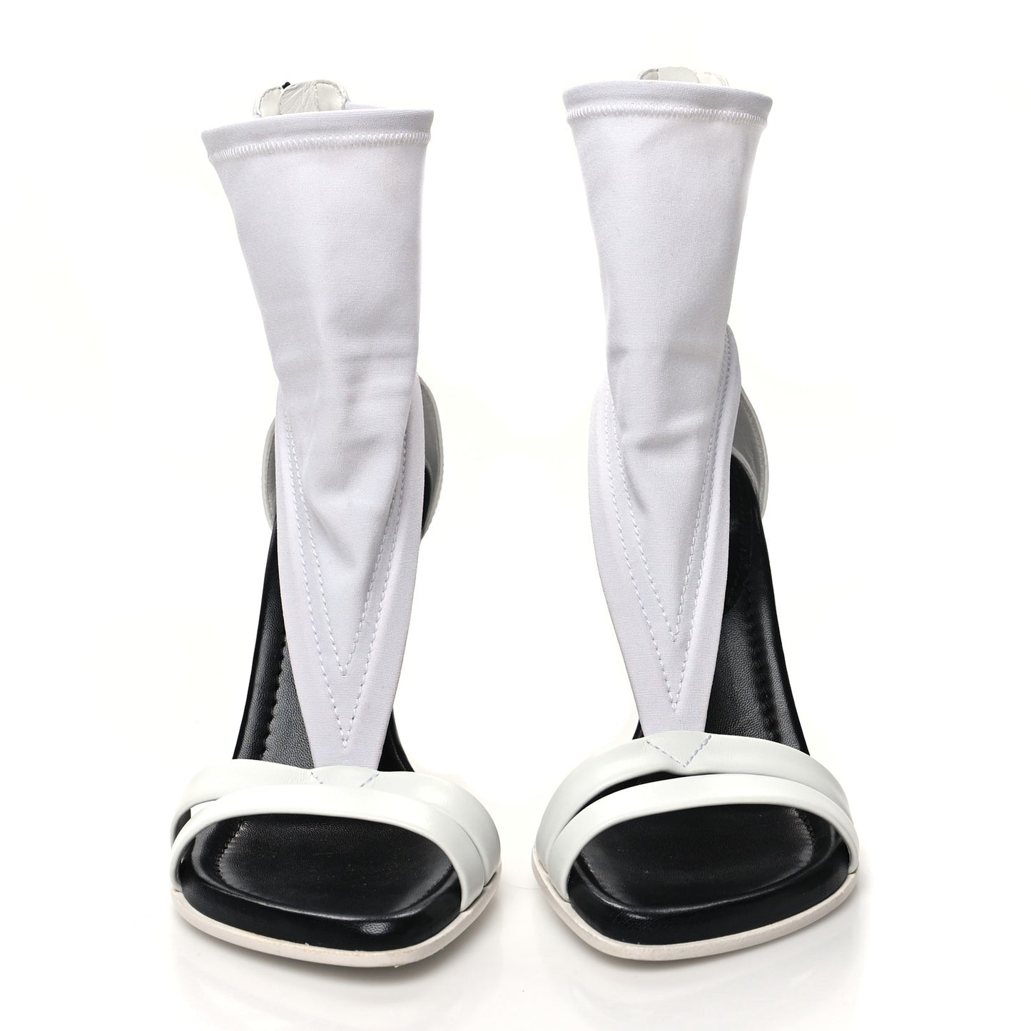 Calfskin Call Back Sandals 37 White