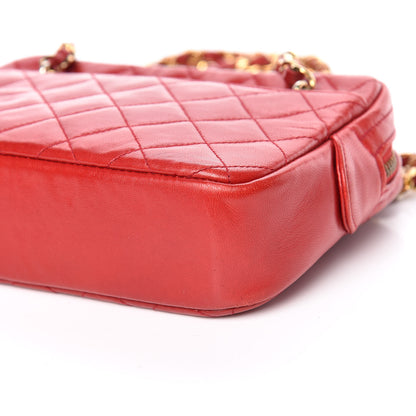 Chanel Lambskin Quilted Camera Case Red 17 of 17