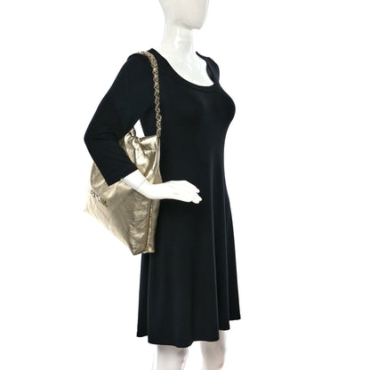 Chanel Metallic Calfskin Quilted Chanel 22 Golden 2 of 10