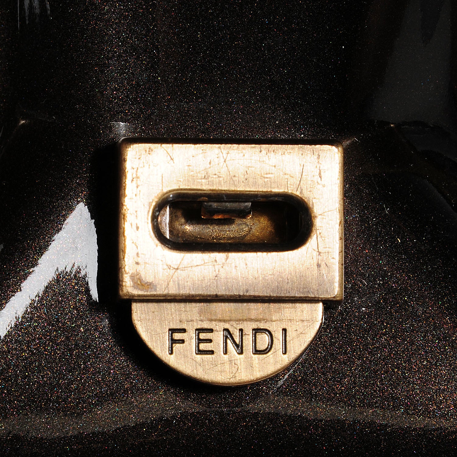 Fendi Patent B Bag Bronze 6 of 10