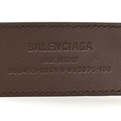 Gucci X BALENCIAGA BB Supreme Monogram 40mm Belt 100 40 Beige Ebony Dark Brown 5 of 5