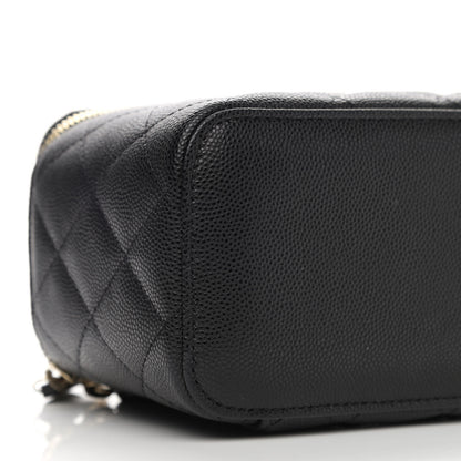Chanel Caviar Quilted Small Vanity Case With Chain Black 9 of 11