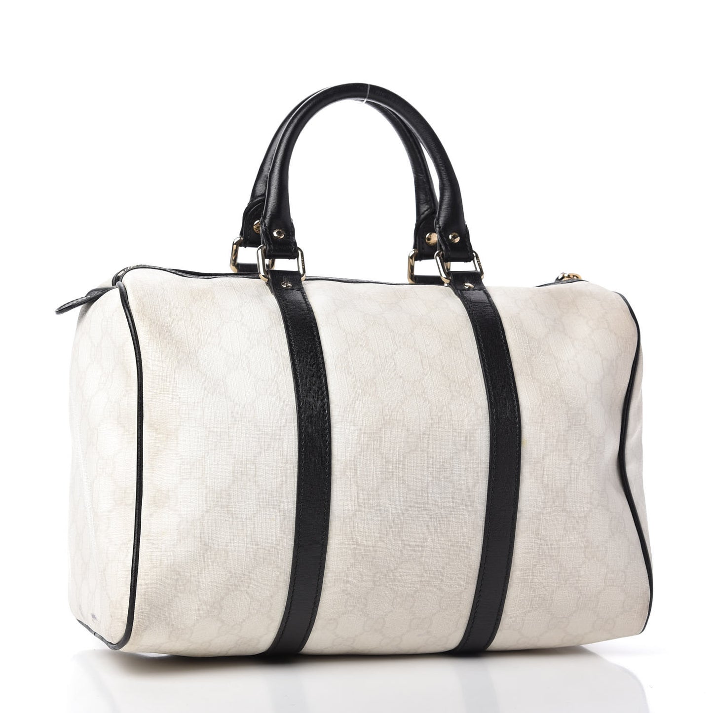 GG Plus Monogram Medium Joy Boston White Black