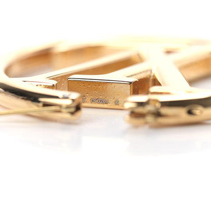 Louis Vuitton Metal Louise Hoop Earrings Gold 4 of 4