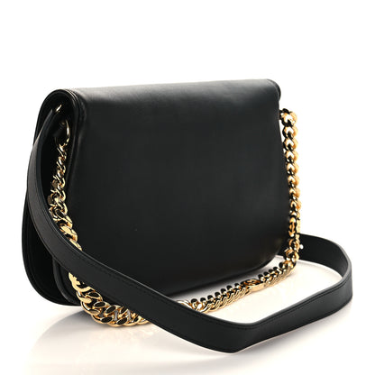 Gucci Roxy Calfskin Blondie Chain Shoulder Flap Bag Black 3 of 6