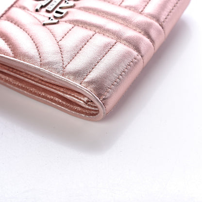 Prada Metallic Nappa Impunture Diagramme Wallet Rosa Mordore 10 of 12