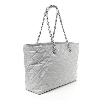 Chanel Vinyl Quilted Large In The Business Tote Light Grey 2 of 14