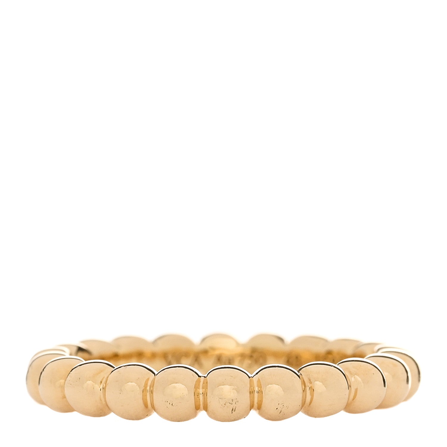 Van Cleef & Arpels 18K Yellow Gold Medium Perlee Ring 48 4.5 1 of 5