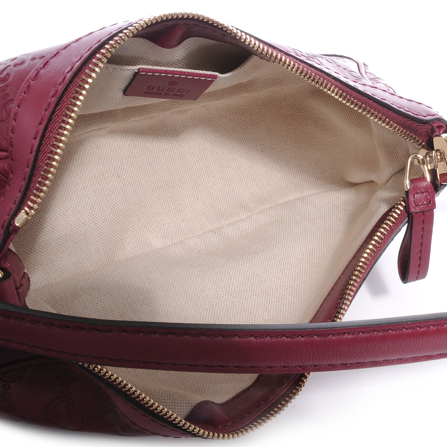 Guccissima Small Mayfair Bow Detail Shoulder Bag Cherry