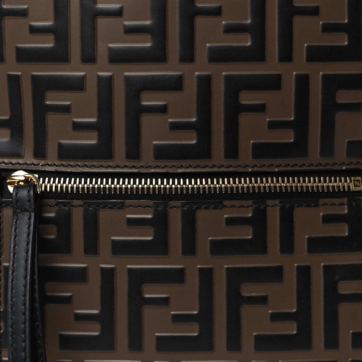 Vitello Bi-Color FF 1974 Embossed Mini Backpack Maya Black