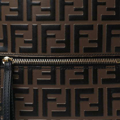 Fendi Vitello Bi-Color FF 1974 Embossed Mini Backpack Maya Black 8 of 10