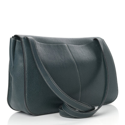Hermes Taurillon Clemence Halzan 31 GM Vert Cypress 3 of 10