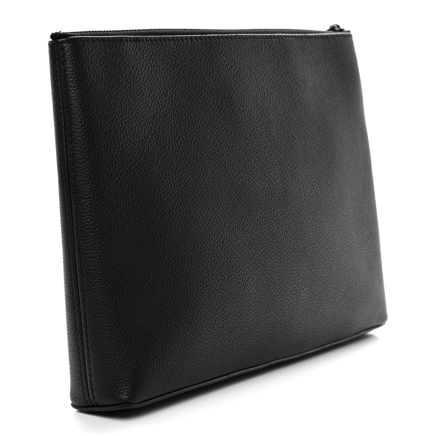 Grained Calfskin Aerogram Takeoff Pouch Black