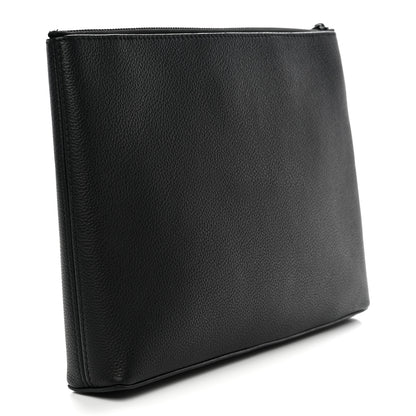 Louis Vuitton Grained Calfskin Aerogram Takeoff Pouch Black 3 of 8