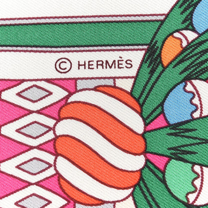 Hermes Silk La Patisserie Francaise Scarf 90 Vanille Vert Multicolore 3 of 4