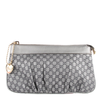 Gucci Metallic Microguccissima Heart Wristlet Grey 1 of 7