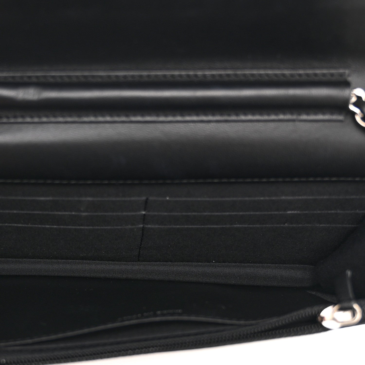 Chanel Printed Lambskin Airlines Wallet On Chain WOC White Blue Black 5 of 13
