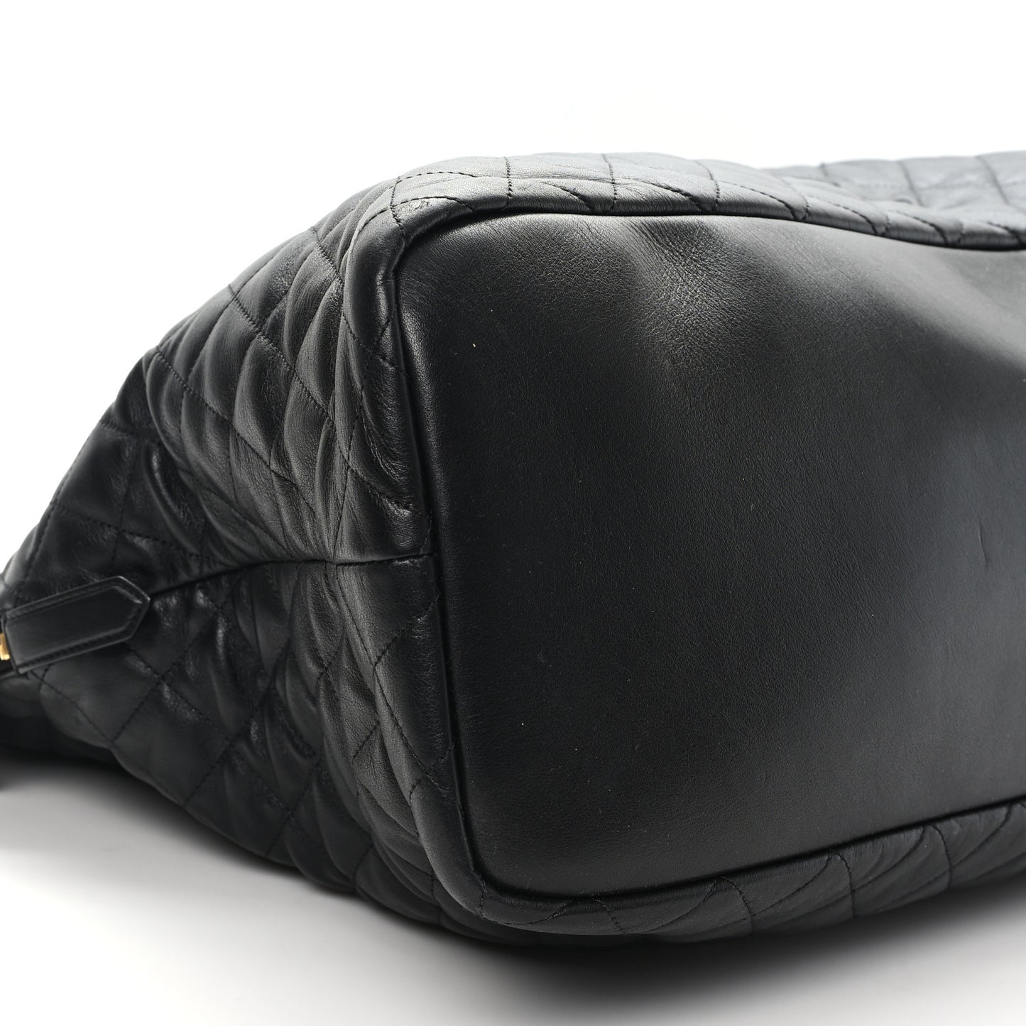 Calfskin Quilted ES Giant Travel Bag Black