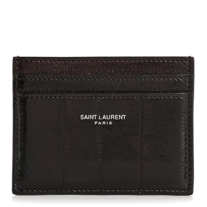 Saint Laurent Eel Credit Card Case Chestnut 1 of 9