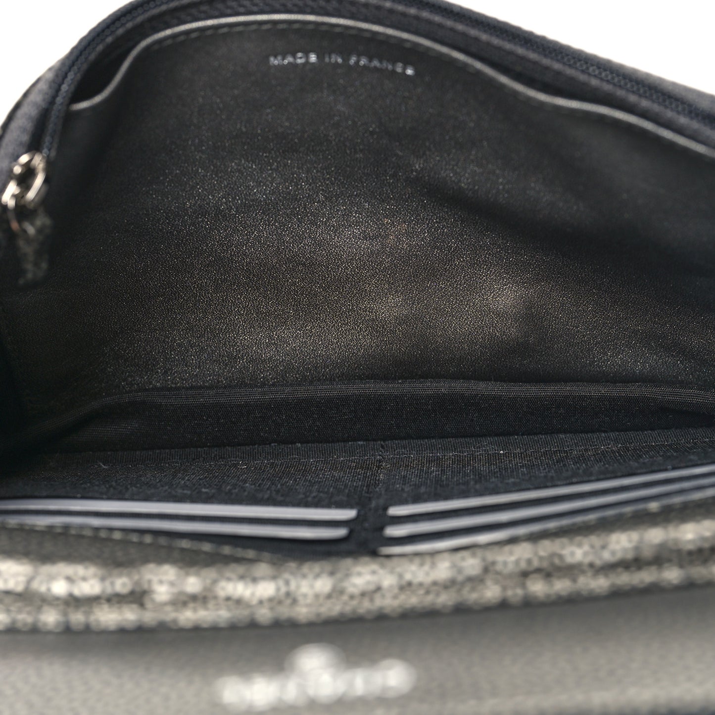 Metallic Caviar Timeless CC Wallet On Chain WOC Grey