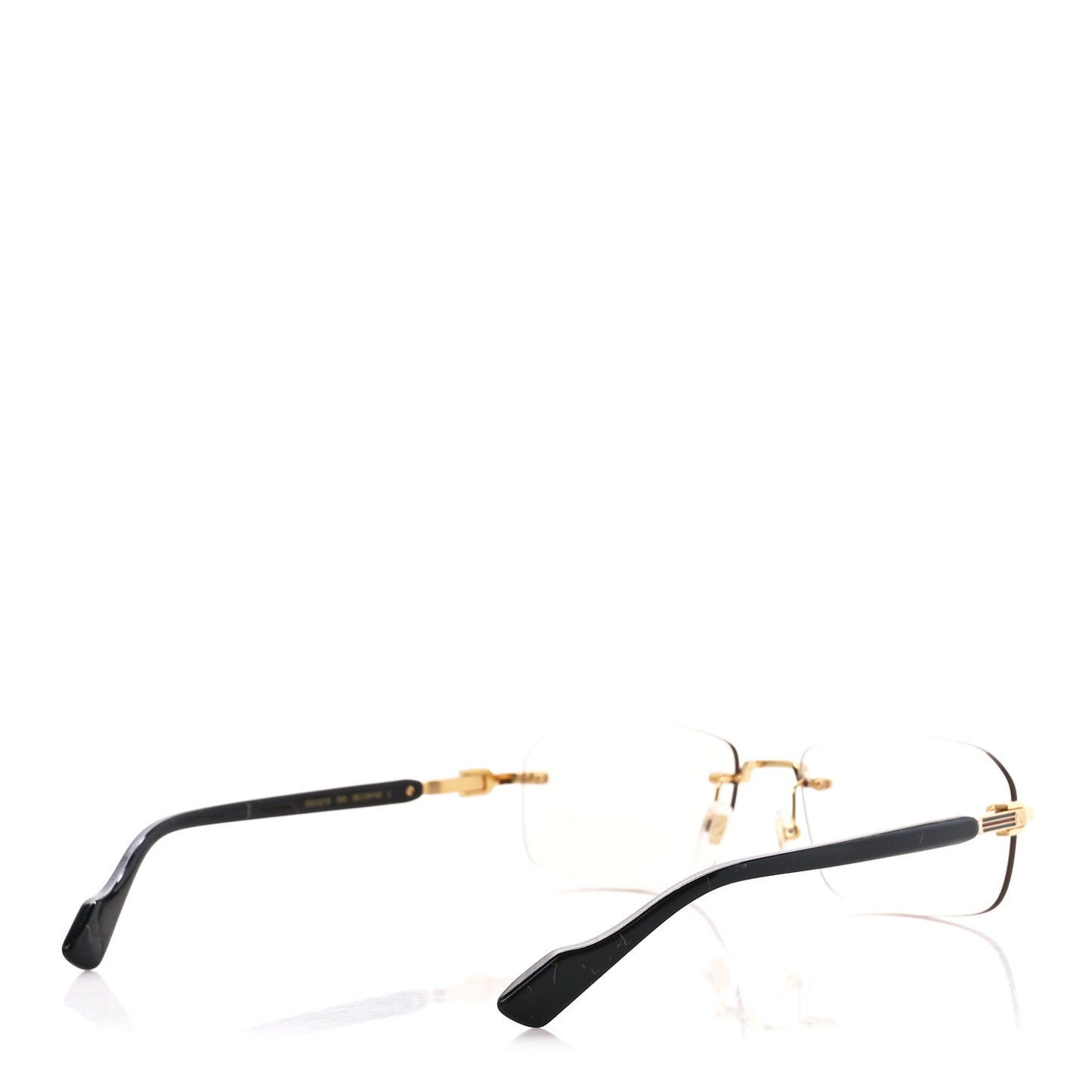Metal Rectangular Frame Sunglasses GG1221S Gold Black