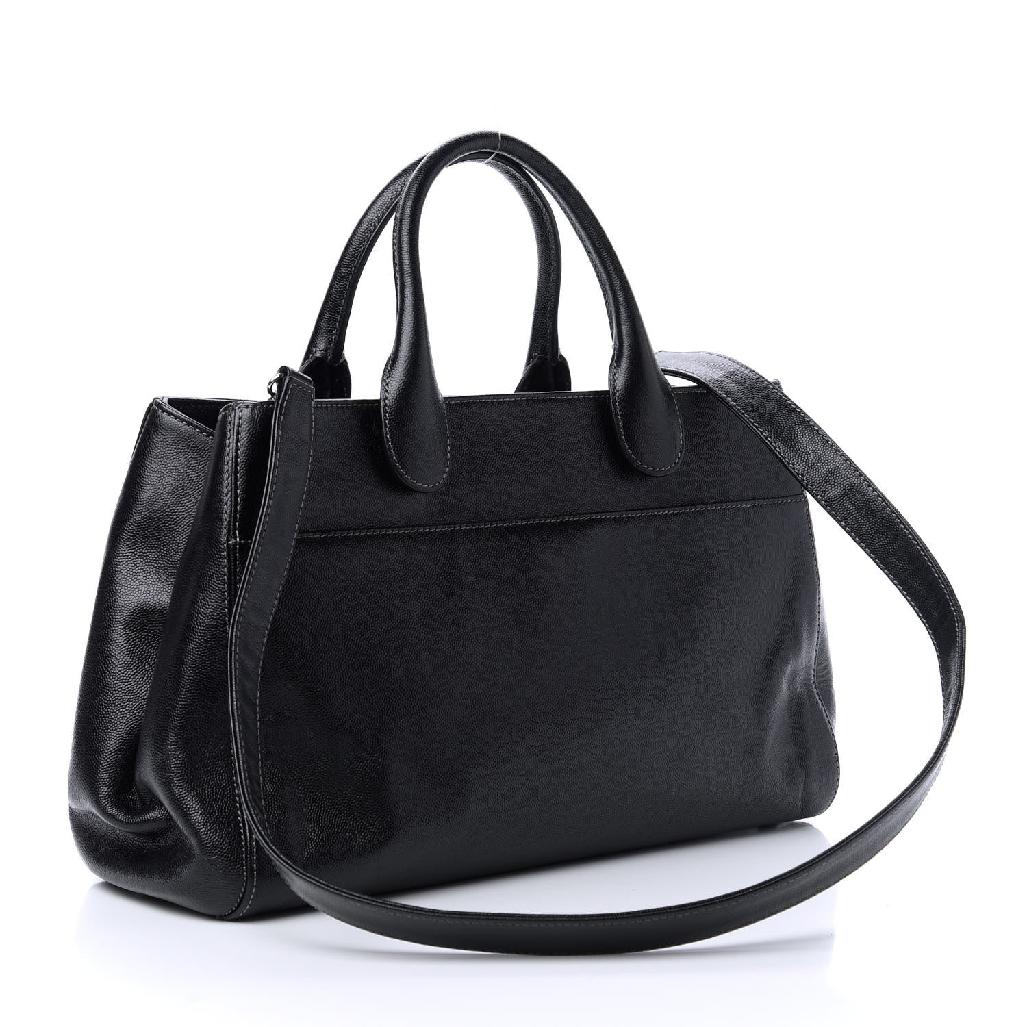 Chanel Calfskin Cerf Executive Shopper Tote Black 3 of 11