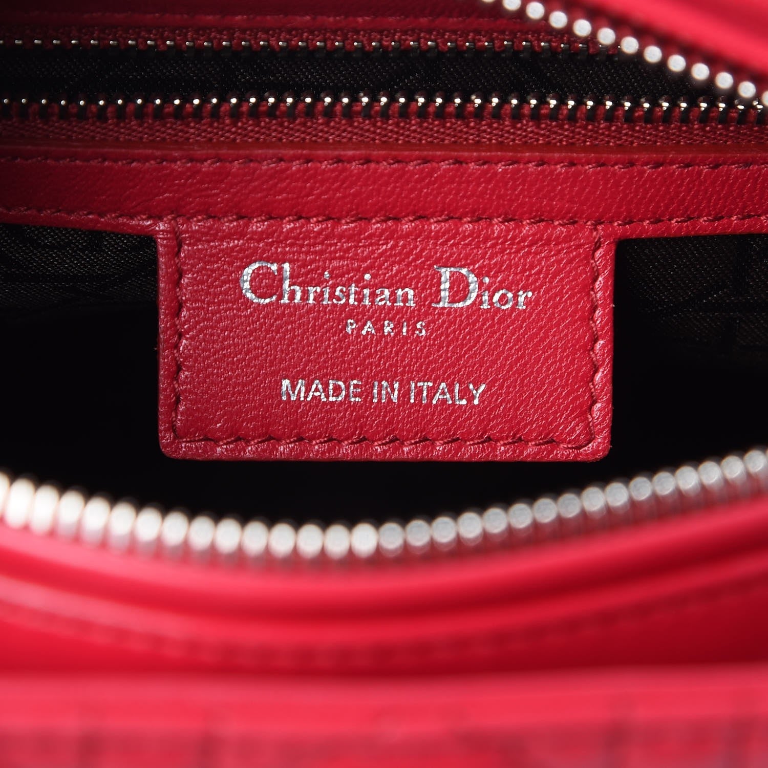 Christian Dior Lambskin Cannage Medium Lady Dior Red Carmin 6 of 8