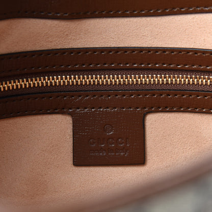Gucci GG Supreme Monogram Azalea Calfskin Web Small Jackie 1961 Hobo Beige Ebony Brown Sugar 8 of 10