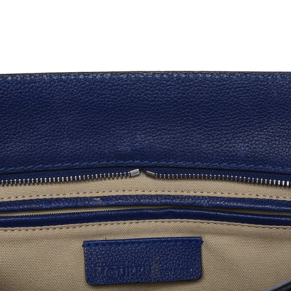 Alexander McQueen Pebbled Calfskin Small Skull Padlock Zip Around Tote Ultramarine 14 of 14