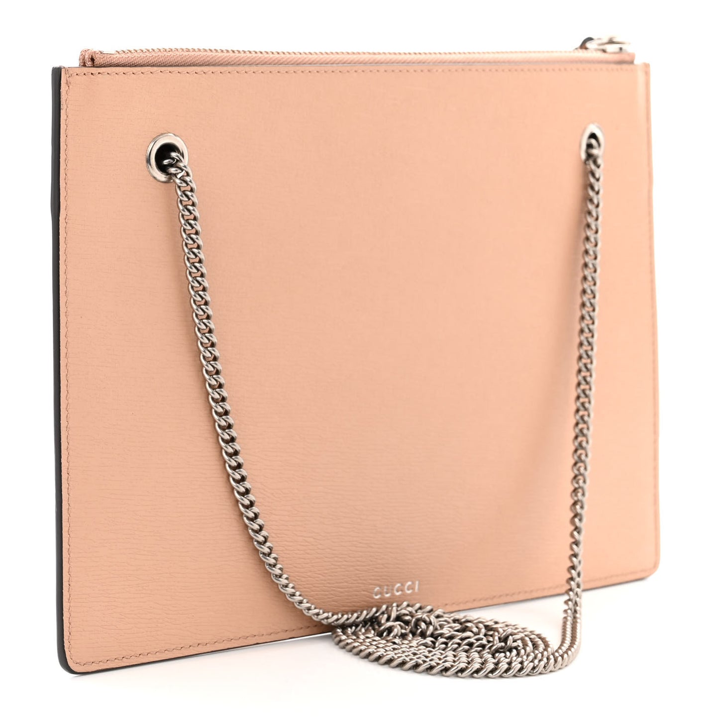Shangai Calfskin Blooms Print Chain Pouch Pink Apricot Multicolor