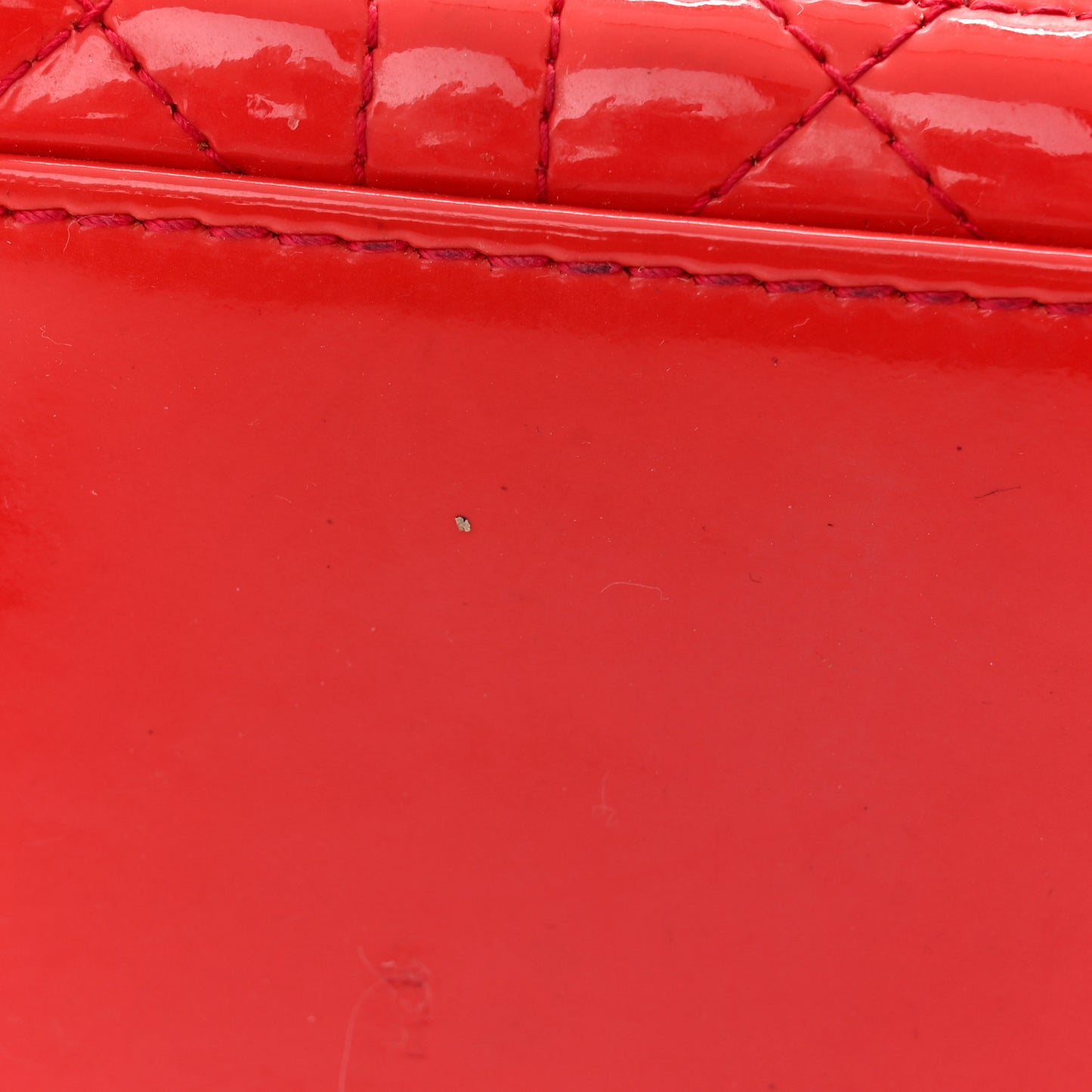 Patent Cannage Large Lady Dior Red