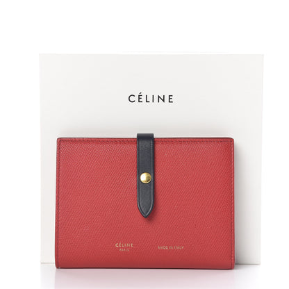 Celine Grained Calfskin Medium Multifunction Strap Wallet Coquelicot 10 of 10