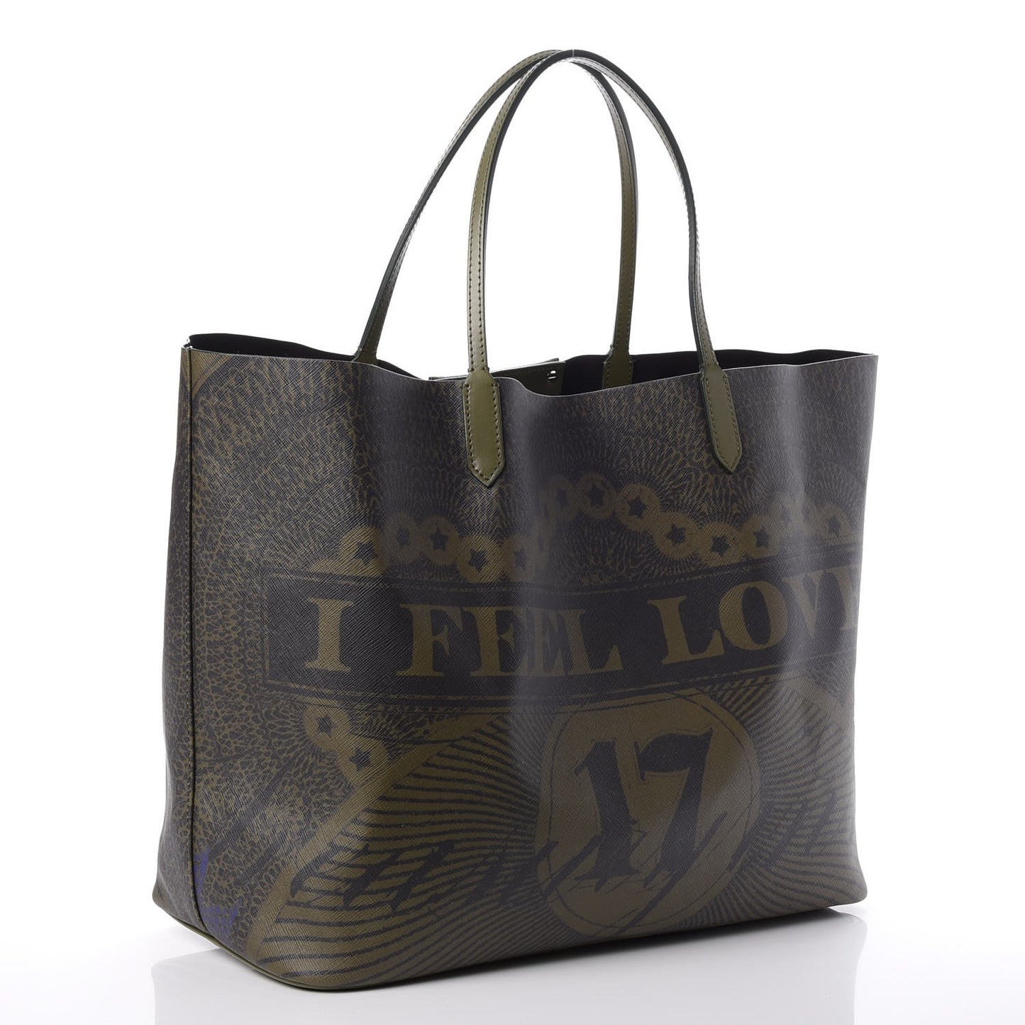 Canvas I Feel Love Tote Green