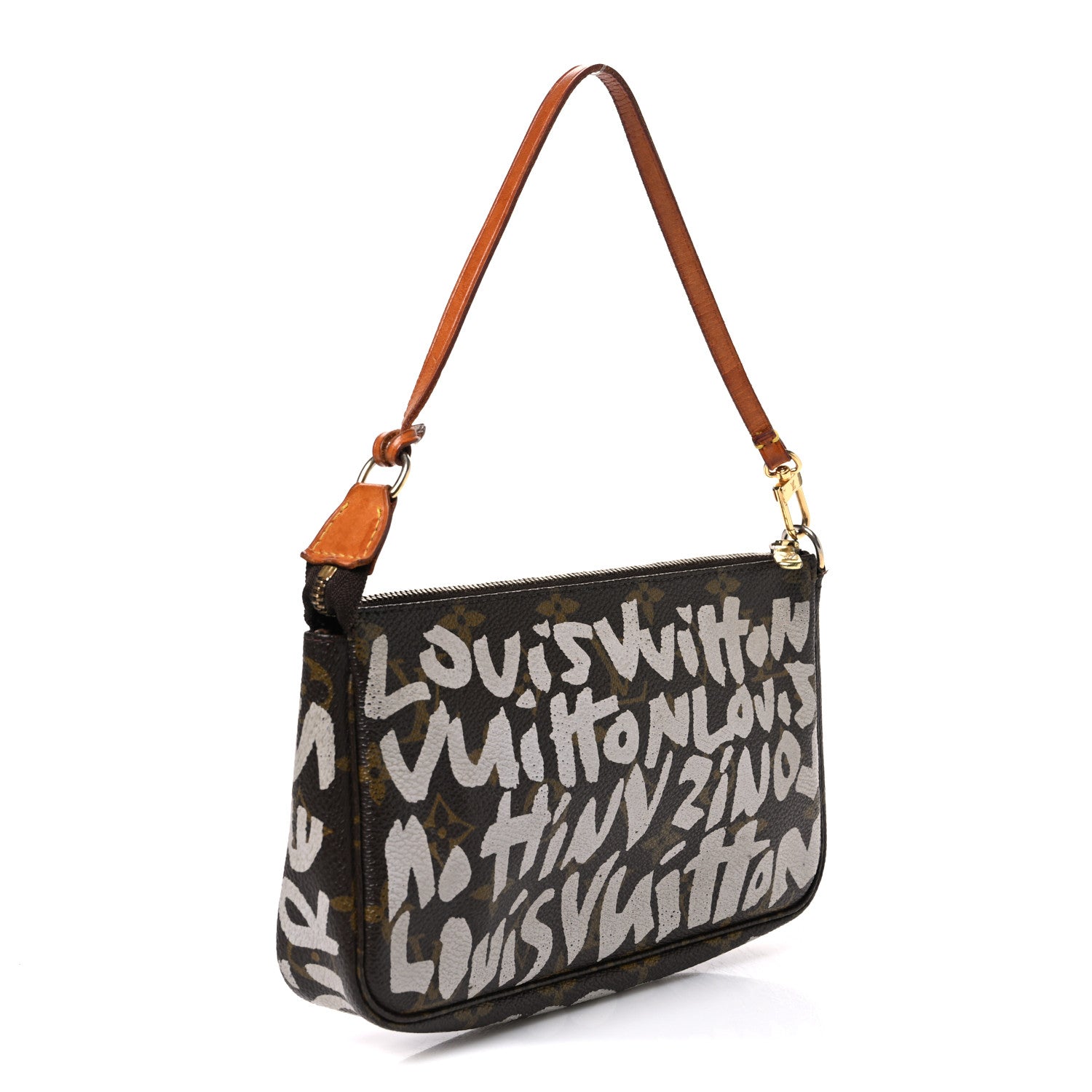 Louis Vuitton Monogram Graffiti Pochette Accessories Silver 3 of 12